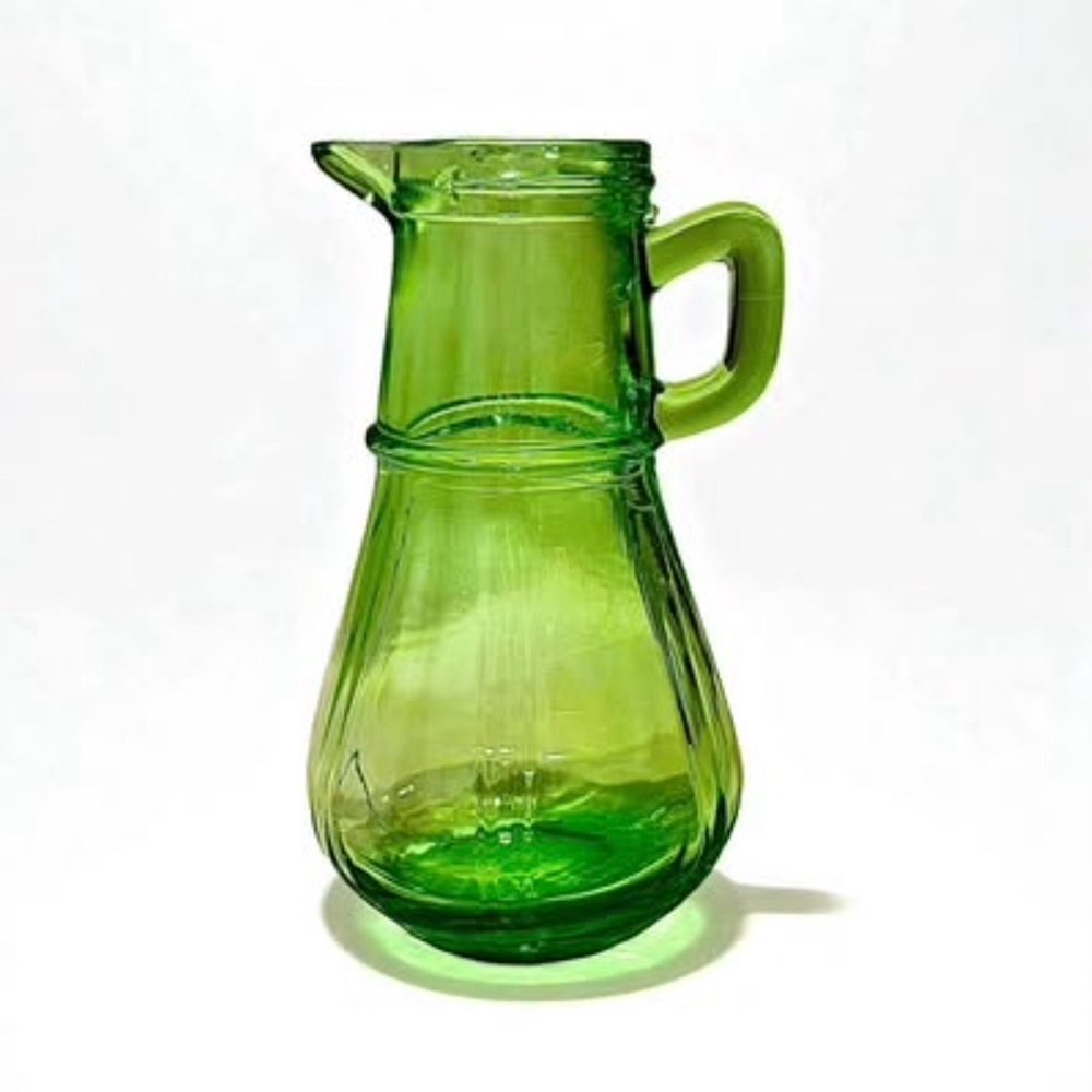 Uranium Glass Syrup Pitcher by Hazel Atlas